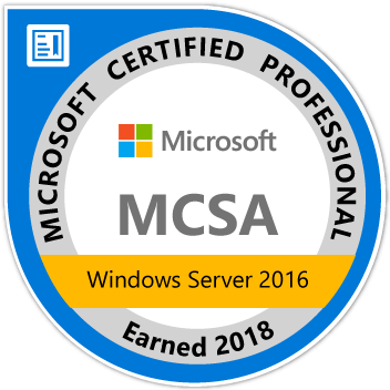 MCSA Windows Server 2016 (2018)